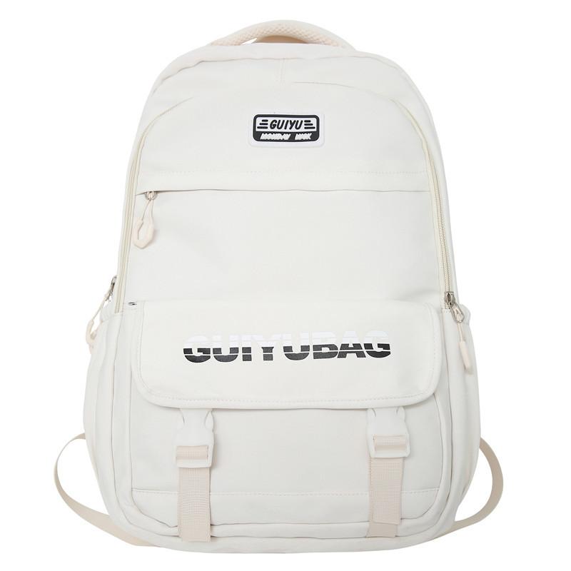 

New Nylon Lightweight School Bag for Junior and Senior High School Students In The School Season Large Capacity Simple Casual Bag Trendy Backpack