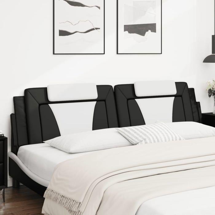 VidaXL Headboard Cushion, Reading Pillow with Zipper, Reading Cushion for Bed Bedroom, Black and 374819