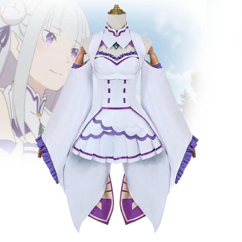 Relife A In Different World From Zero Emilia Cosplay Anime Outfit Party Theme