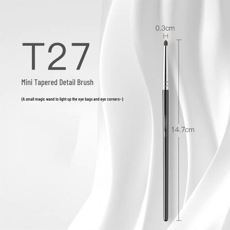 Double-Ended Tear Trough Concealer Brush Set with Real Horse Hair