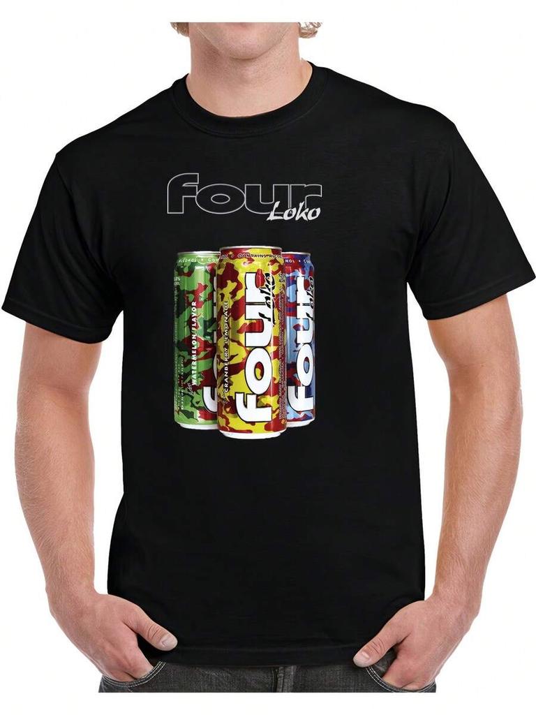 Funny Cartoon Anime Printed Top, Comfortable Short Sleeved Round Neck Unisex T-Shirt T-Shirt