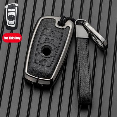 Metal araba anahtarı durum kapak BMW 520 F10 F30 F18 118i 320i 1 3 5 7 serisi X3 F25 X4 M3 M5 çanta anahtarlığı kabuk aksesuarları tutucu
