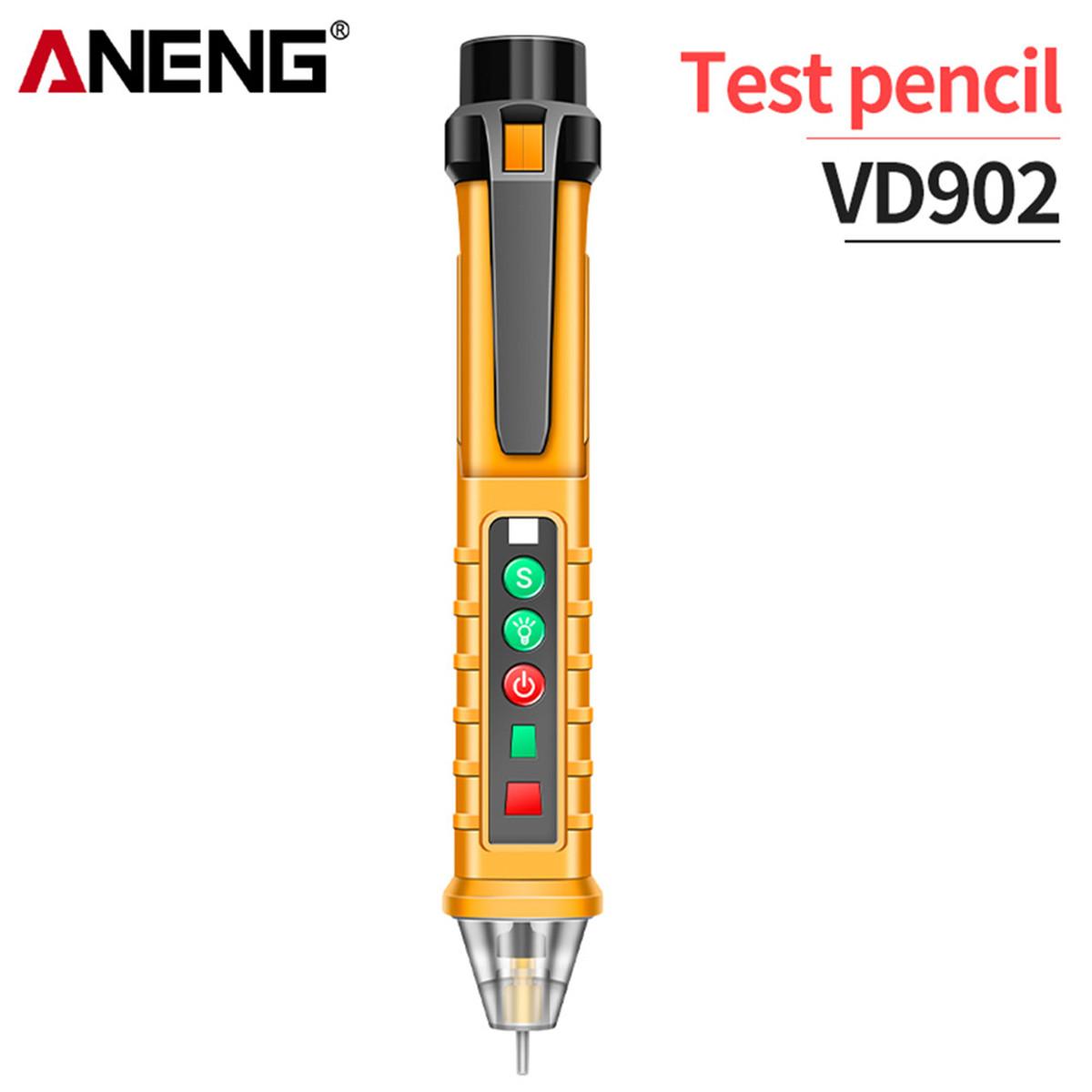 

ANENG VD902 Детектори напруги змінного струму Розумний безконтактний тестер Pen Meter 12-1000V Електричний датчик Тест Олівець Інфрачервоний лазер жовтий