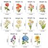 Botanical Design Enamel Flower Pins Assorted Colors Lapel Brooches Flower Brooches  Birthday Gift