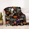 "Bohemian Vibes: Eclectic Collage Art Print"Blanket Flannel Throw Blanket for Sofa, Bed, Travel, Camping, Office