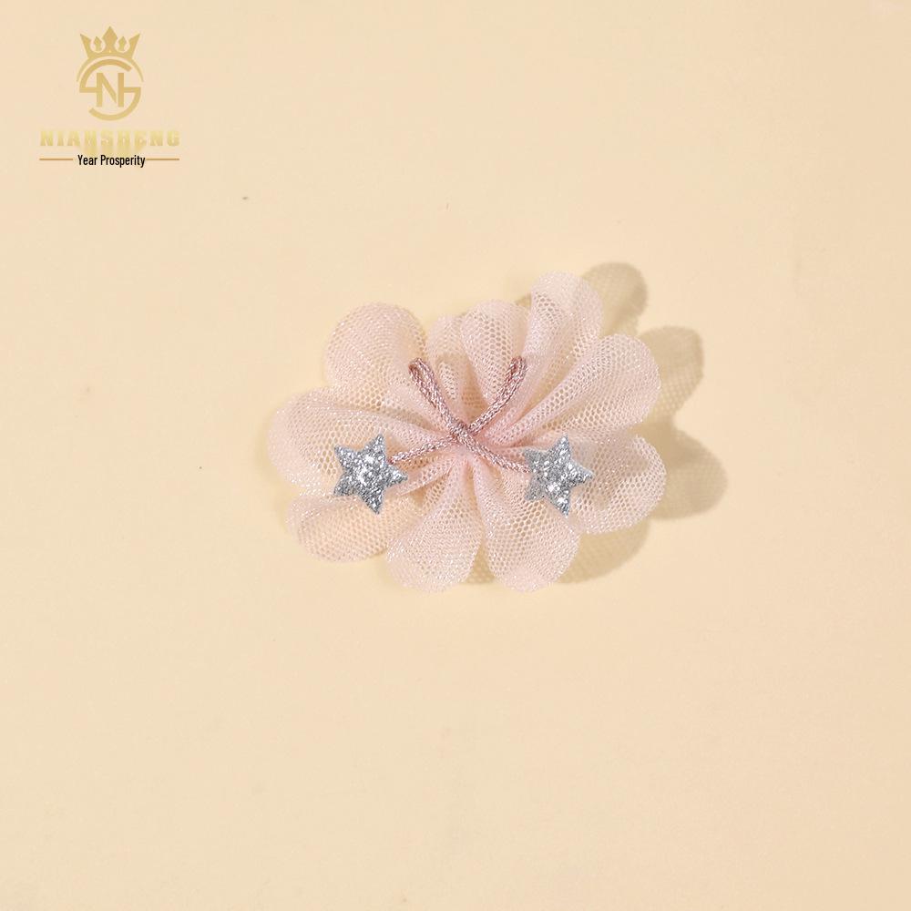 

Милая заколка для волос с цветком для девочек - Нежное сетчатое украшение для волос для детей