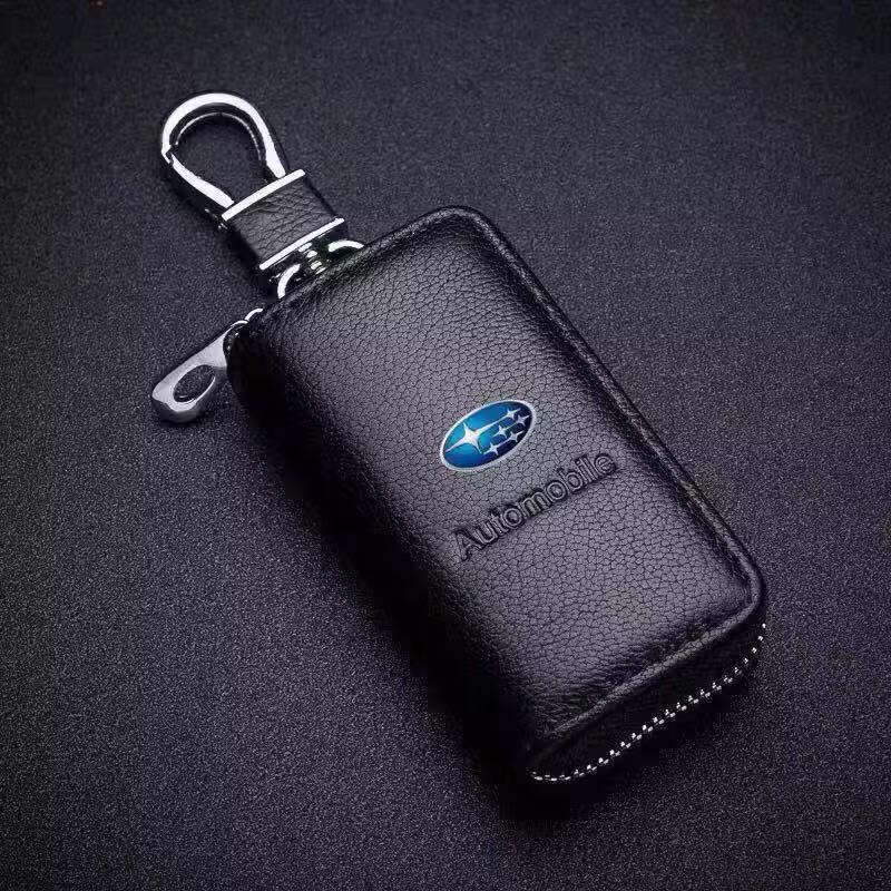 1PCS Leather Key Wallet Car Key Bag Multi Function Key Case For Subaru STI Forester Impreza Legacy Outback XV BRZ WRX Tribeca WW111