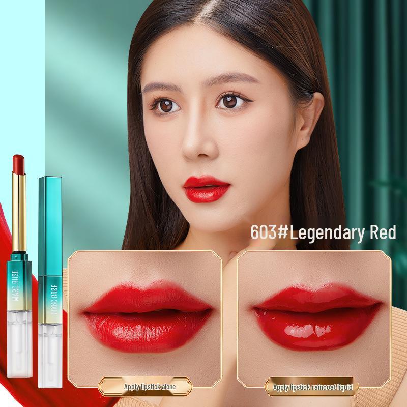 Markbuus Long-Lasting Waterproof Non-Stick Lipstick: Smudge-proof, Color-Locking, Brightening, and Non-Drying.