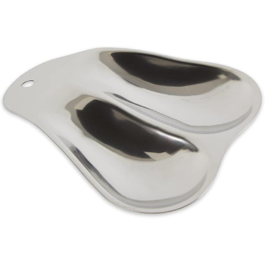 RSVP Stainless Steel Double Spoon Rest. 7"