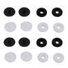 200 Set Plastic Snaps Fasteners No Sew Round Buttons Kit for Clothing Sewing Crafting Bib Bag Bright Black and Bright