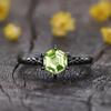 Jianjie 2 Bucăți/set Inele pentru Femei Hexagonale Culoare Verde Zirconiu Încrustat Stil Retro Gotic Cadouri de Petrecere Bijuterii Delicate Tendință