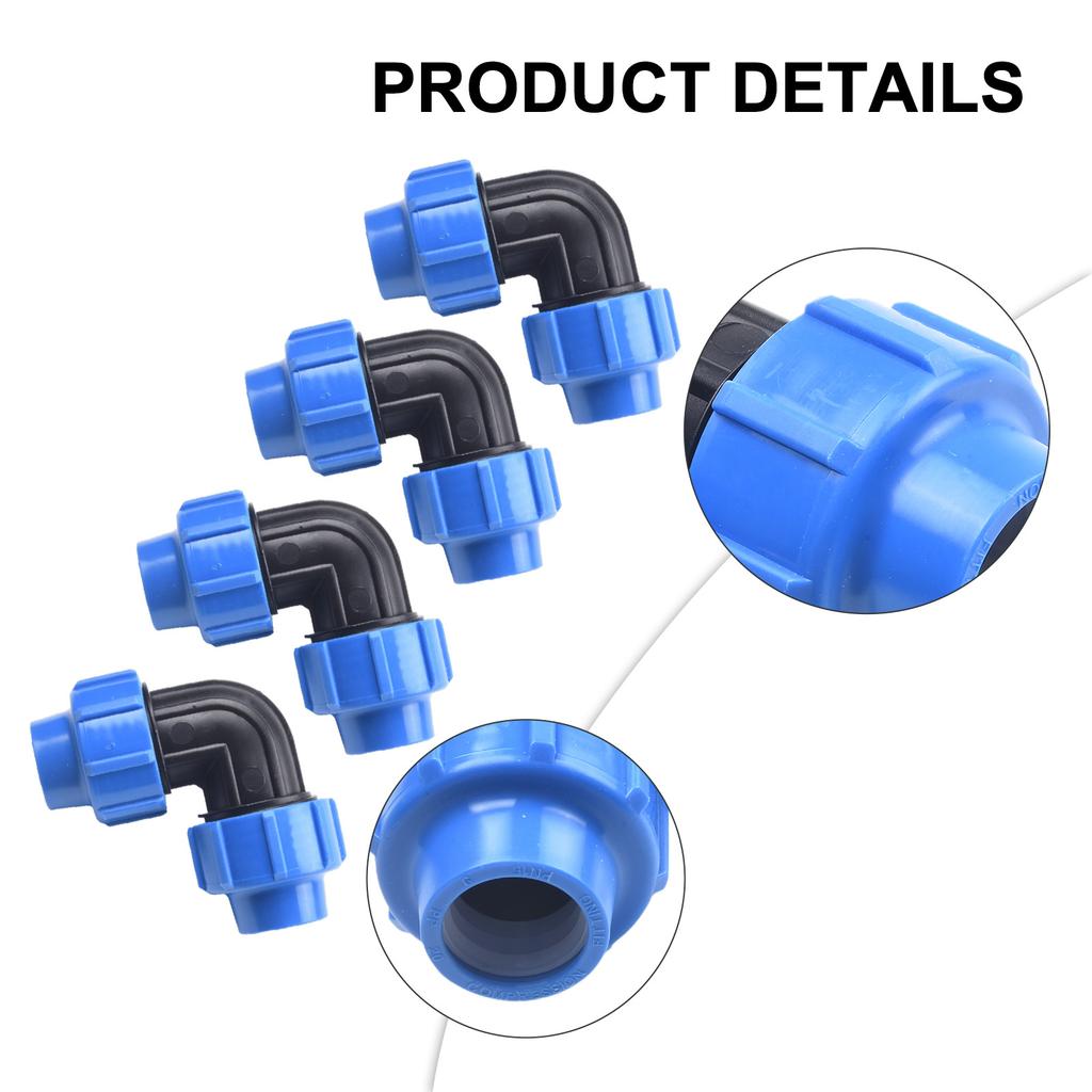 4pcs PVC PE Tube Elbow Connector 20/25/32mm Tee Elbow Reducing Quick Coupling Home Aquarium Water Supply Plumb Accessories