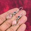 Boucles d'oreilles en rhodochrosite, topaze mystique, bijoux en pierres précieuses, boucles d'oreilles en argent sterling massif 925, cadeau pour femmes, boucles d'oreilles faites à la main
