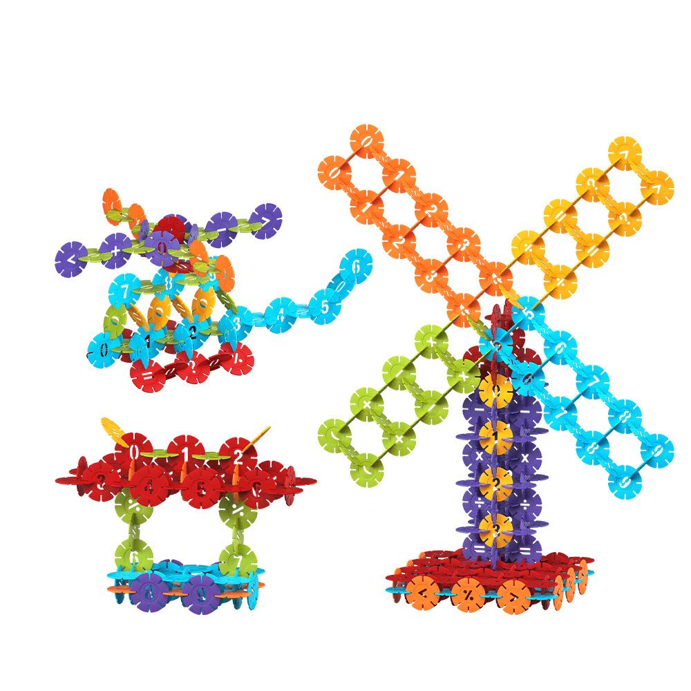 Children'S Diy Fun Assembly Snowflake Building Block Kindergarten Early Education Enlightenment Gift 3-6 Years Old