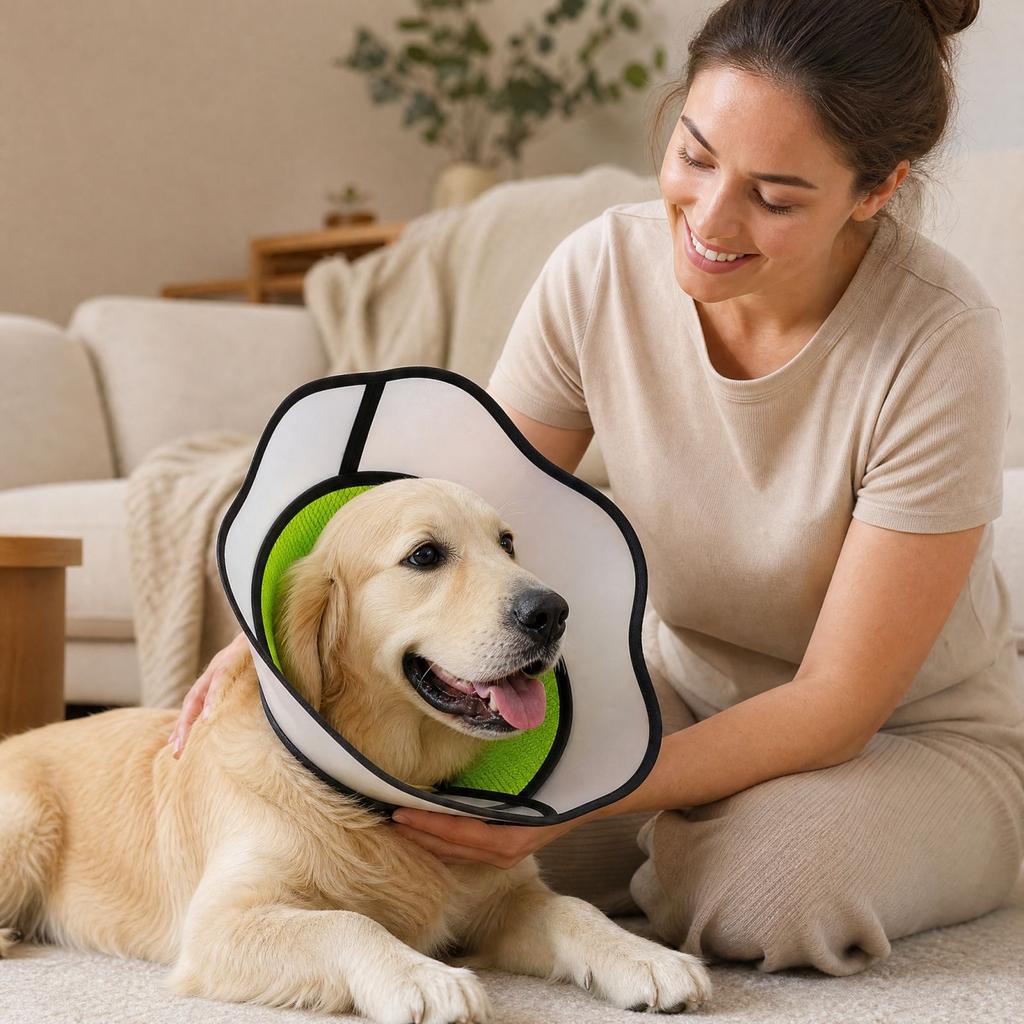 Soft Adjustable Dog Recovery Collar for Large Medium Small Dogs, Neck to Licking and Scratching, Pet -