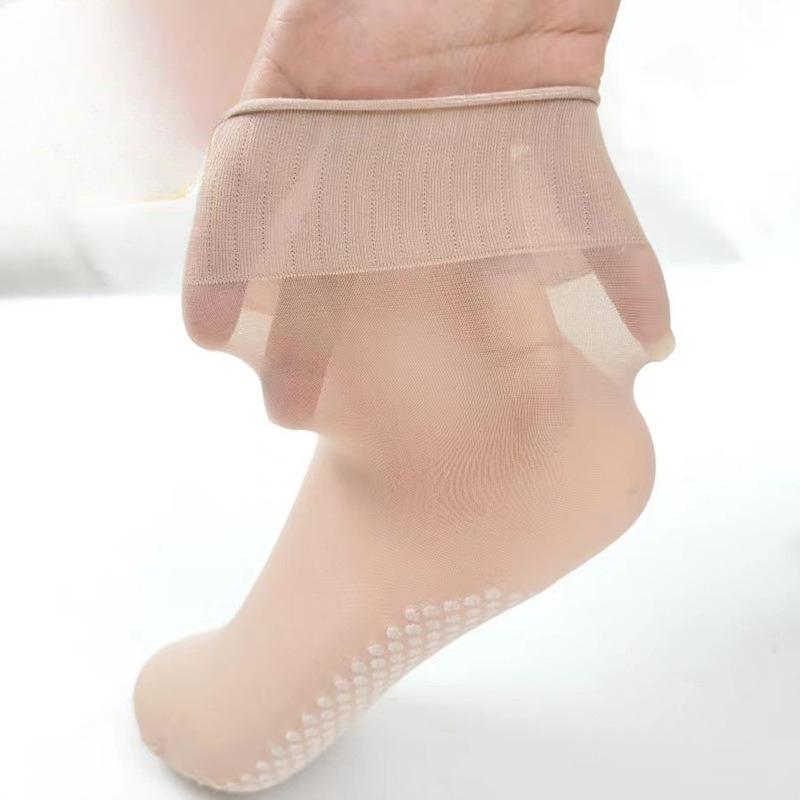 10 Pairs of Women Spring and Summer Lotus Leaf Edge Not Leg Wide Mouth Massage Bottom Loose Non Slip Tube Socks