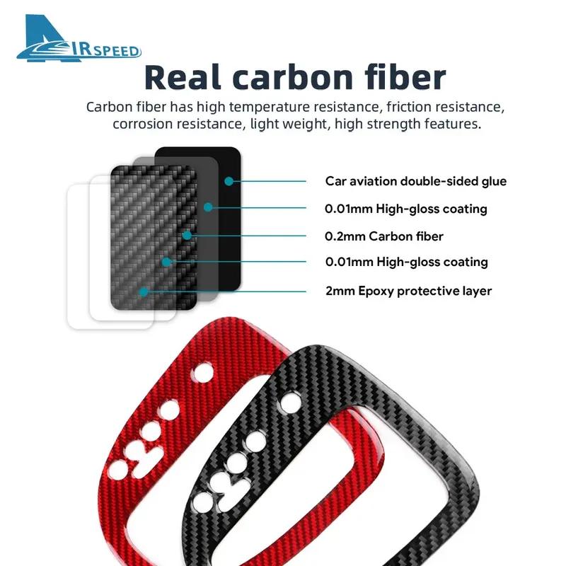 Real Soft Carbon Fiber Sticker For Seat Leon 2005 2006 2007 2008 2009 2010 2011 2012 LHD RHD Car Inner Gear Shift Panel Trim