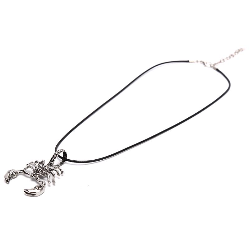 Punk Vintage Scorpion King anheng Cord Chain Halskjede Genser Retro smykker