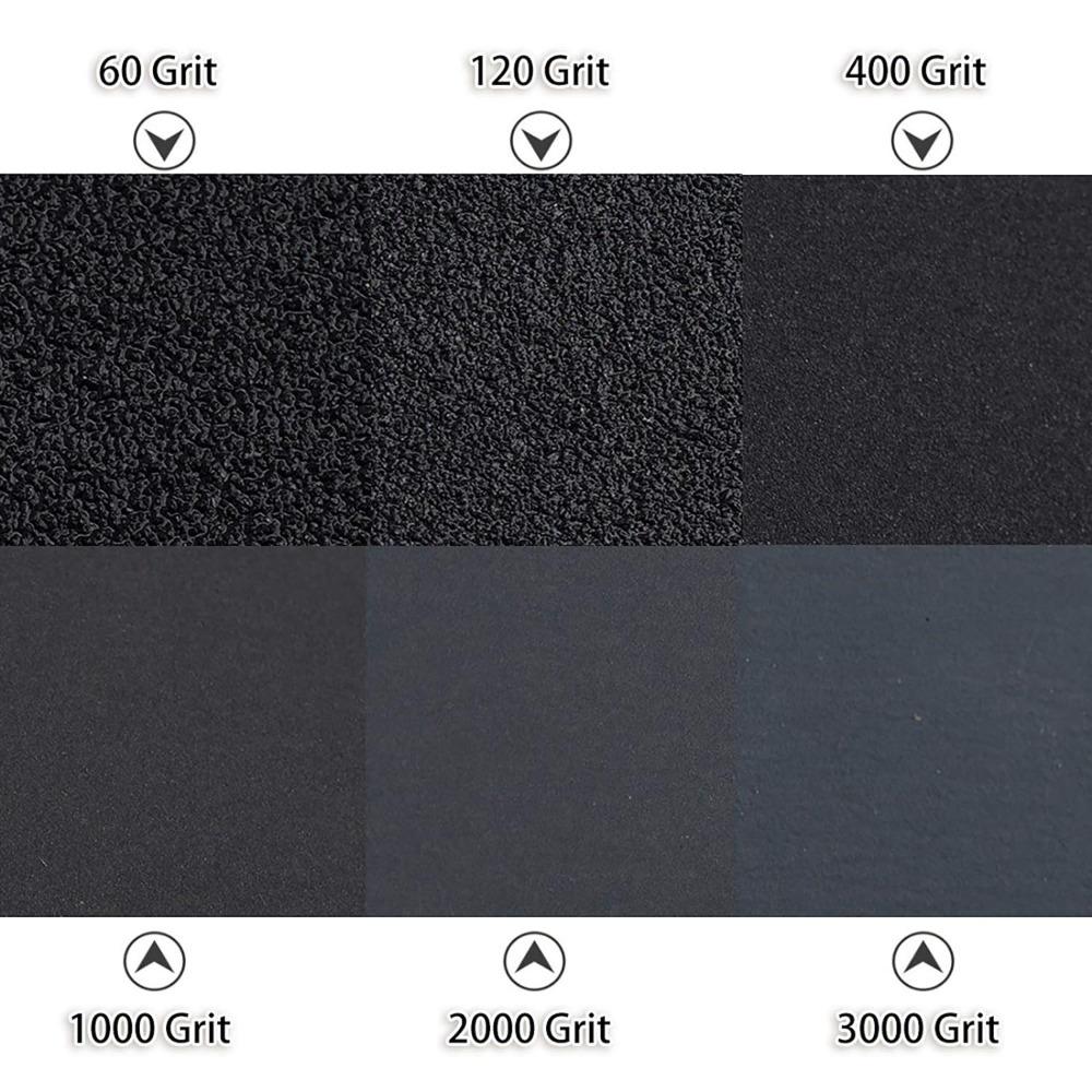 102 Pcs Wet Dry Sandpaper 60 To 3000 Grit Assortment 3 X 5.5 Inch Abrasive Paper for Automotive Sanding, Wood Furniture Finishing
