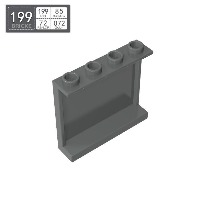 

BRICKE Brick Guest 1x4x3 Wall Panel, Compatible with Lego 60581 87543 4215 Building Blocks, Bulk Small Parts. 50g (~21 pcs)