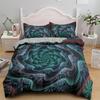 Mandala Duvet Cover Set Blue Flower Abstract Art Pattern Comforter Cover King Queen Size For Teen Adults Bedding Set With Zipper