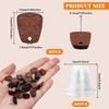 Oubaka 60pcs Wooden Earrings Posts for Jewelry Making Wood Earring Findings Wood Stud Earring Findings Trapezoid Wood Earring Studs with 100pcs Ear