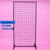 Double-Sided Wire Mesh Grid Rack: Floor-Standing Wrought Iron Display for Supermarkets, Exhibitions, Street Stalls, and Storage.