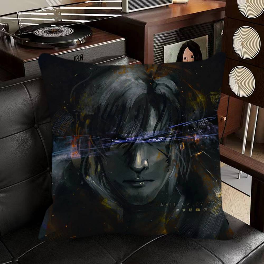 

F-Final Fantasy T-Tafa Cloud Sephiroth Game Anime Pillow Case Square Pillow Bedroom Sofa Leisure Comfort Cushion Car 16x16Inch