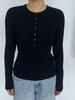 Women's Slimming Henley Wool Sweater: Retro Cable Knit, Jacquard Long Sleeve Top for Autumn & Winter