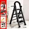 Folding Carbon Steel A-Frame Telescopic Step Ladder - Multifunctional Indoor Use