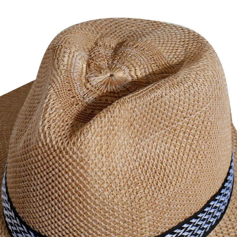 WTEMPO Couple Spring Summer Foldable Sunscreen Hats with Windproof Rope Solid Color Wide Brim Holiday Travel Beach Breathable Sun Hats