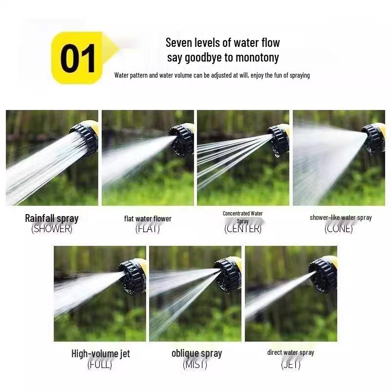 High-Pressure Water Gun Nozzle for Household, Balcony, Gardening, and Car Washing