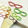 10pcs Colorful glasses, creative paper clips, paper clips, accessories, student office supplies, plastic wire, metal