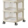 Drawer Storage Cart with Organizer Top Transparent Rolling Storage Cart with Smooth 4 Wheel Roll