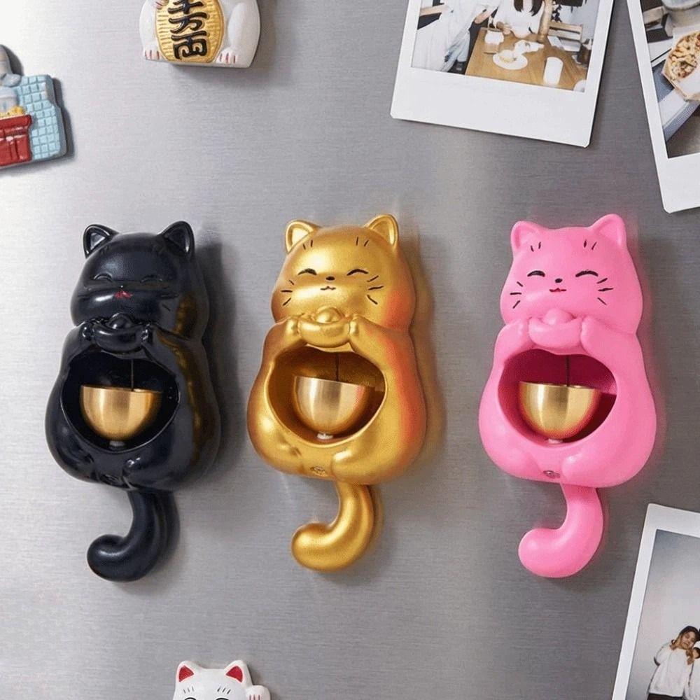 Lucky Cat Magnetic Doorbell Creative Entry Reminder Bell Shopkeepers Windbell  for Refrigerator