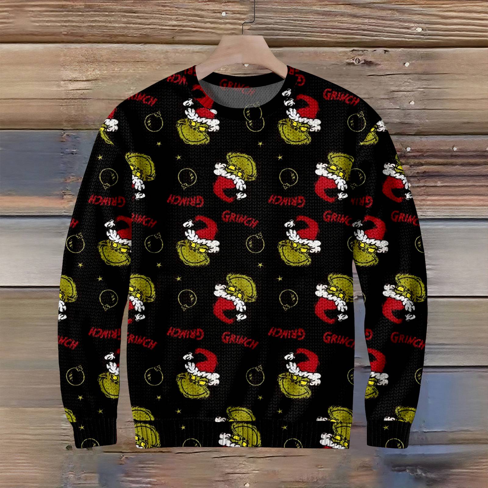 

Рождественский мужской повседневный свитер с принтом XXL