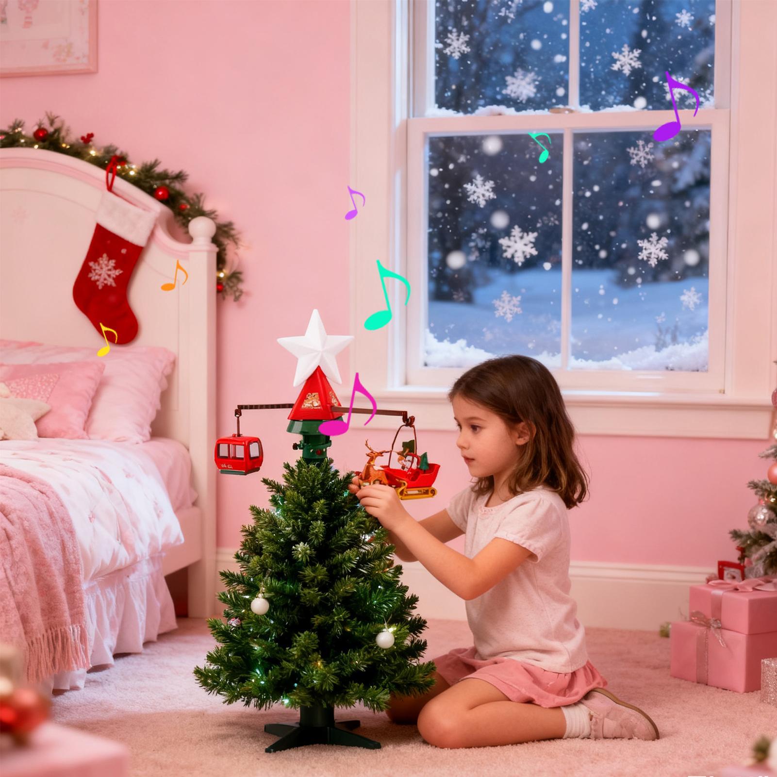 

Christmas Topper USB Powered Rotating With Music Lights Christmas Tree Toppers Interactive Toys For Indoor Outdoor Living Room China Mainland