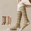 Retro Ethnic Thigh High Socks Soft Striped Socks Classic High-tube Socks  Autumn Winter