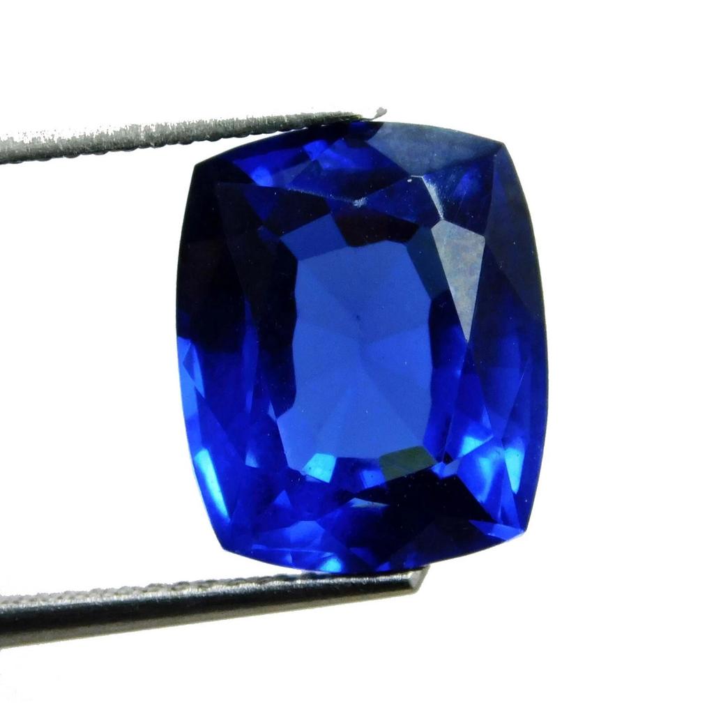 "Premium 10.10 Ct Natural Kashmiri Blue Sapphire Certified Cushion Cut Gemstone"