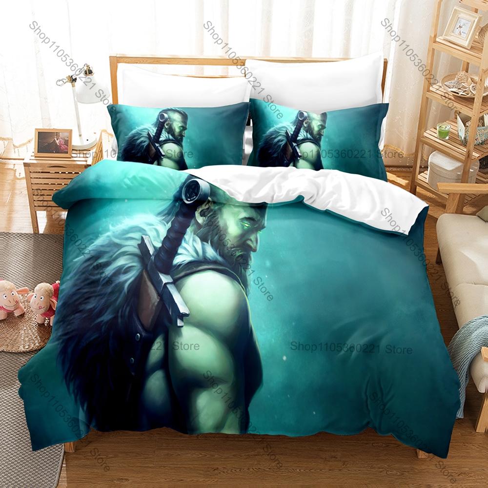 Grafika Wojownika Kratos i Atreus God Of War Ragnarok Przygoda w Dzikim Lesie Gra Walki Pościel Poszewka na Kołdrę + 2 Poszewki na Poduszki