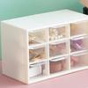 White Desktop Organizers Nine Square Grid Storage Case Desk Organization Box  Office Use