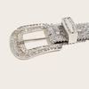Adult Belt with Rhinestone Buckle Light Luxurious Ladies Locomotive Waistband