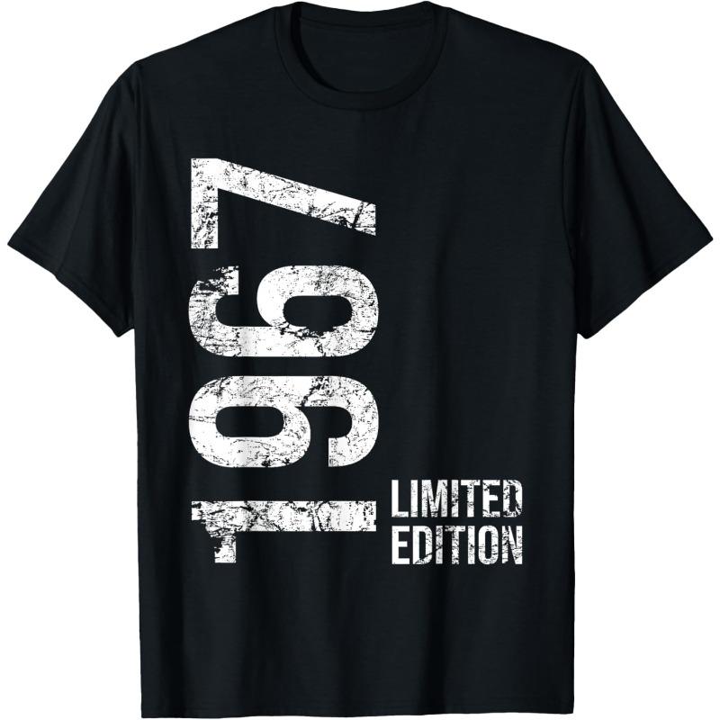 Retro 1967 Pure Polyester Printed Men's and Women's Fashionable Loose Casual T-shirt 2026 New Personalized Round Neck T-shirt
