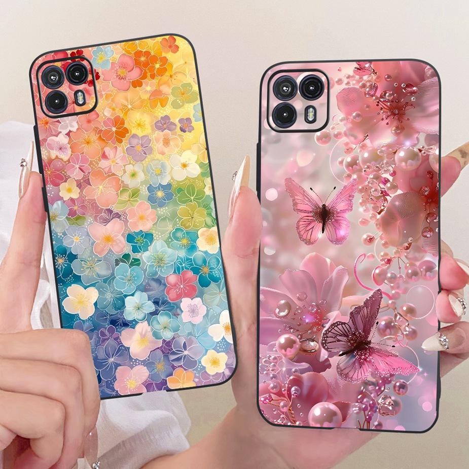 For Motorola Moto G50 5G Case XT2149-1 Luxury Bow Flowers Painted Cover Soft TPU Phone Case For Moto G50 MotoG50 5G Fundas Coque