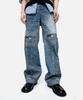 ADSB ANDERSSON BELL Unisex Custom-Like Printed Denim Pants Apa842U(Mid Blue)