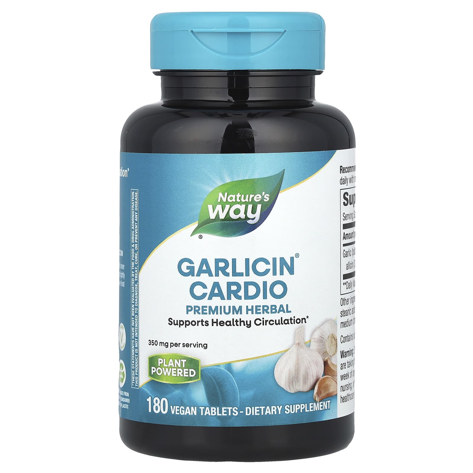 

Nature S Way, Garlicin® Cardio, 350Mg, Vegan Tablets 180 Tablets