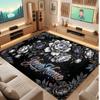 Floral Garden Theme Soft Crystal Velvet Rug Custom Name & Text Print Non Slip Floor Rug for Bedroom Living Room