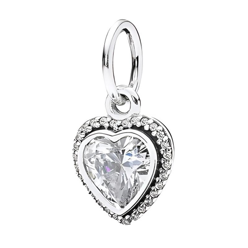 Pandora Heart Pendant Women pendants Silver 390366CZ Box