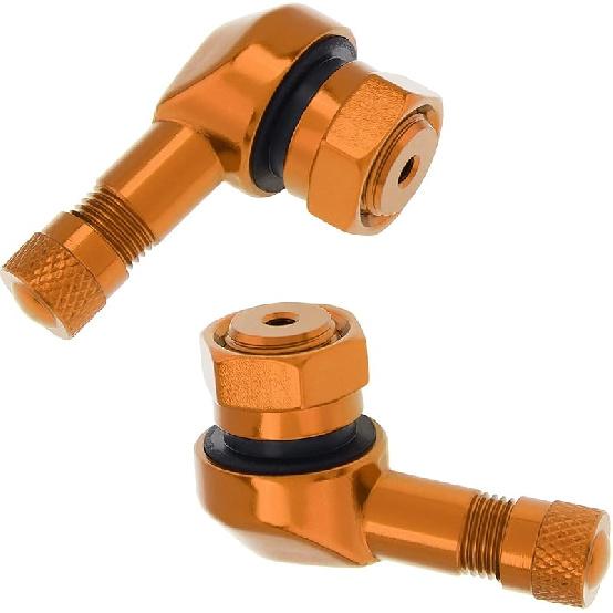 Windance 2pcs 90 Degree CNC Motorcycle Tire Valve Stems for Most Bike 10 mm to11.3 mm Tubeless Tires Easy tallation (Black)