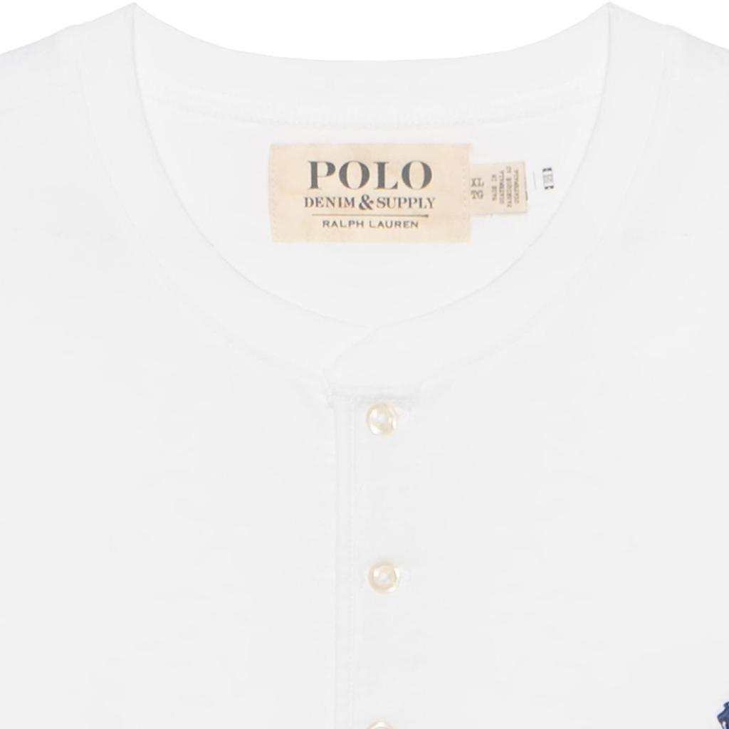 Polo Ralph Lauren SS22 Logo Embroidered Button Short Sleeve T-Shirt Men Tops White 710790058-002